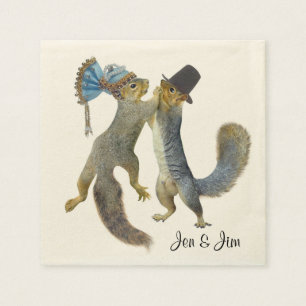Dancing Squirrels Paper Napkins
