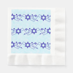 Dancing Star of David on clouds Napkin