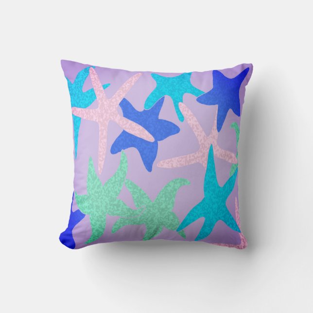 Dancing Starfish Throw Pillow (Front)