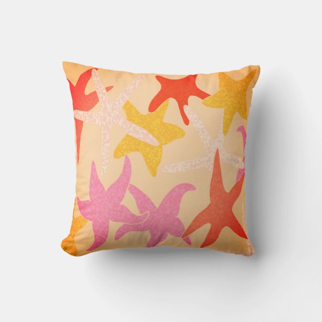 Dancing Starfish Throw Pillow (Front)