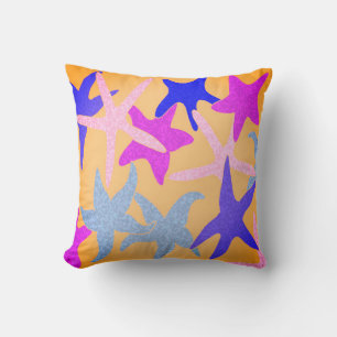 Dancing Starfish Throw Pillow