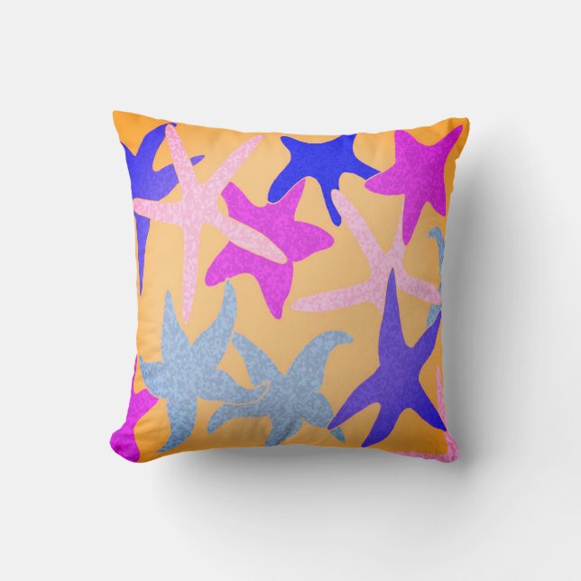Dancing Starfish Throw Pillow (Front)