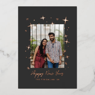 Dancing Stars Festive New Year Photo Card