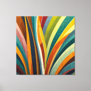 Dancing Stripes in Colour Canvas Print
