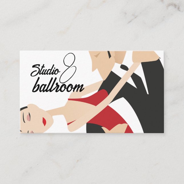 Dancing Studio Lessons Business Card (Front)