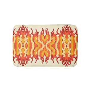 Dancing Sunburst Pop Of Colour Abstract Art Bath Mat