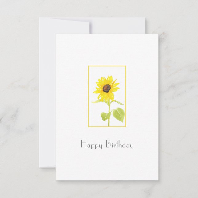 'Dancing Sunflower' Card (Front)