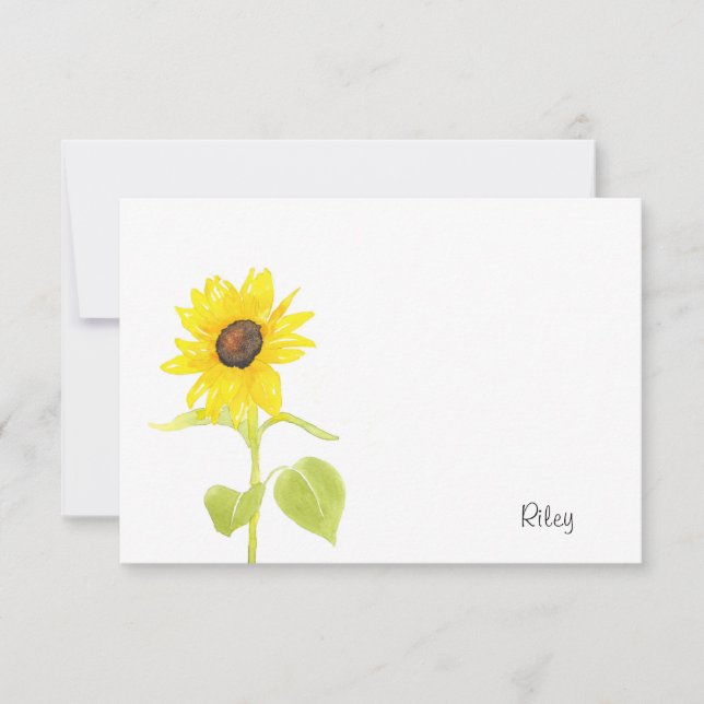 'Dancing Sunflower' Card (Front)
