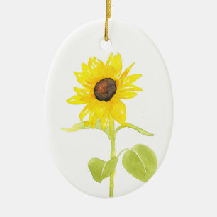 'Dancing Sunflower' Ceramic Ornament