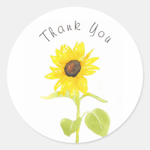'Dancing Sunflower' Classic Round Sticker