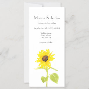 Dancing Sunflower  Magnetic Invitation