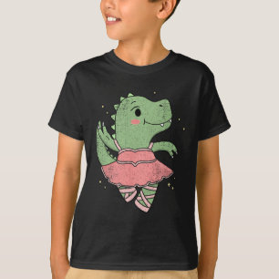 Dancing T-rex Dinosaur Llerina For Llet Dancer Vin T-Shirt