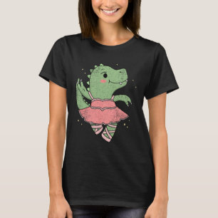 Dancing T-rex Dinosaur Llerina For Llet Dancer Vin T-Shirt
