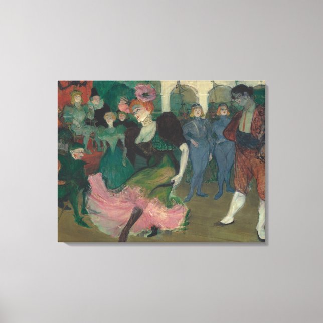 Dancing the Bolero - Toulouse-Lautrec Painting Canvas Print (Front)