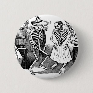 "Dancing the Jarabe in the Other World" 2 Inch Round Button