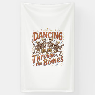 Dancing Through Bones Halloween Skeletons Music Ce Banner