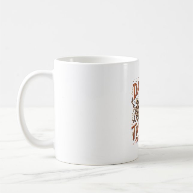 Dancing Through Bones Halloween Skeletons Music Ce Coffee Mug (Left)