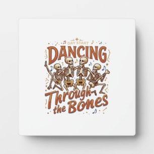 Dancing Through Bones Halloween Skeletons Music Ce Plaque