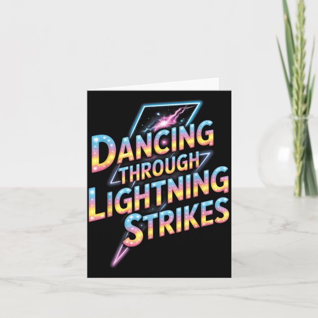 Dancing Through The Lightning Strike Dancer Motiva Card (Front)