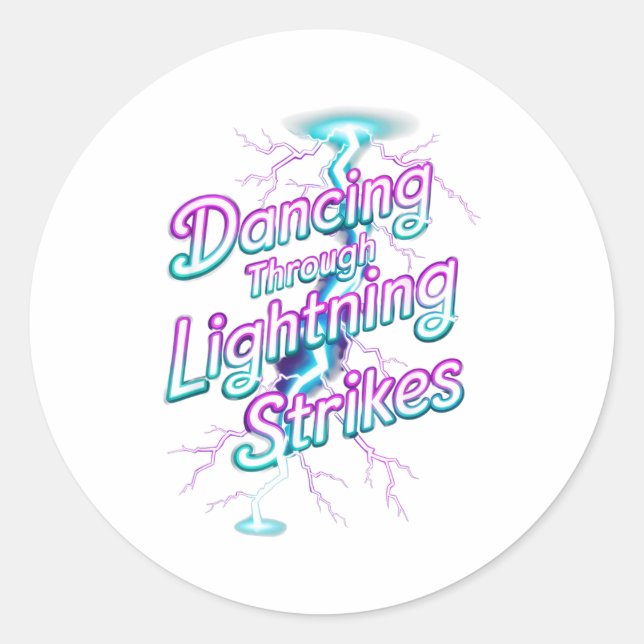Dancing Through The Lightning Strike Dancer Motiva Classic Round Sticker (Front)