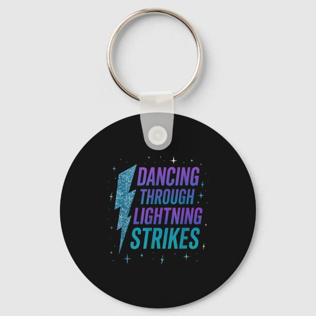 Dancing Through The Lightning Strike Dancer Motiva Keychain (Front)