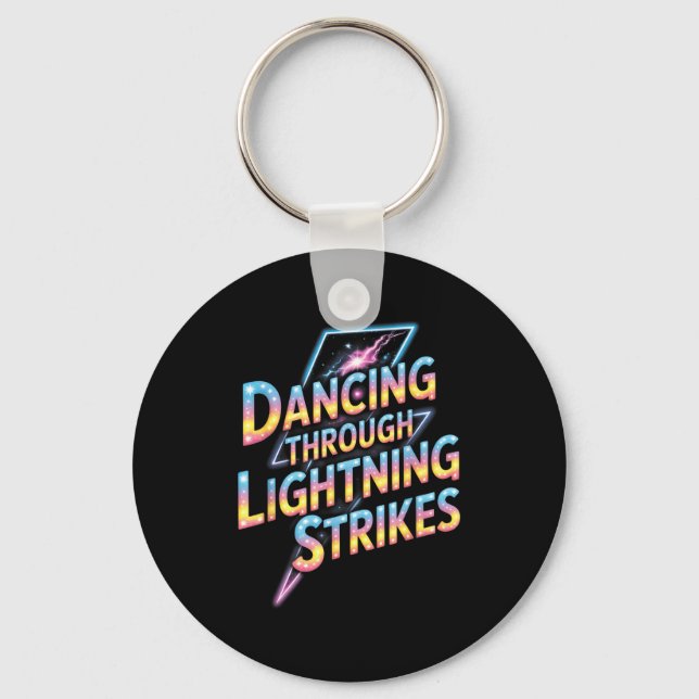 Dancing Through The Lightning Strike Dancer Motiva Keychain (Front)