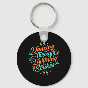 Dancing Through The Lightning Strikes Girls Music Keychain