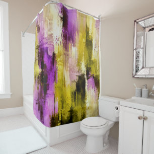 Dancing Through Violet Expressive Modern Abstract