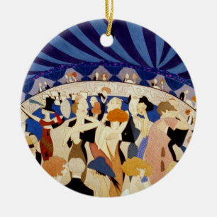 Dancing to a Jazz Band Ceramic Ornament