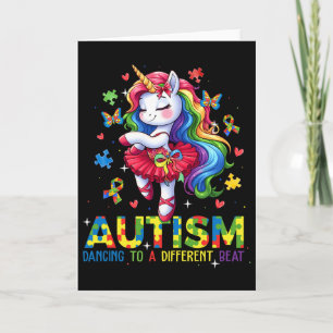 Dancing To Be A Different Beat Unicorn Autism Awar Card