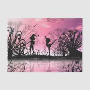 Dancing to violin tissue paper