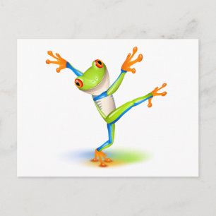 Dancing Tree Frog Postcard