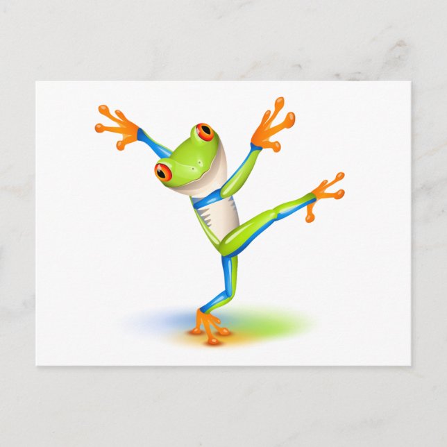 Dancing Tree Frog Postcard (Front)