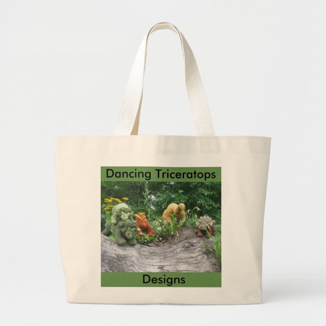 Dancing Triceratops Designs tote bag (Front)