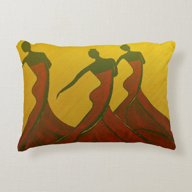 Dancing Trio Decorative Pillow (Front)