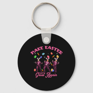 Dancing Trump Make Easter Great Again Humourous Ea Keychain