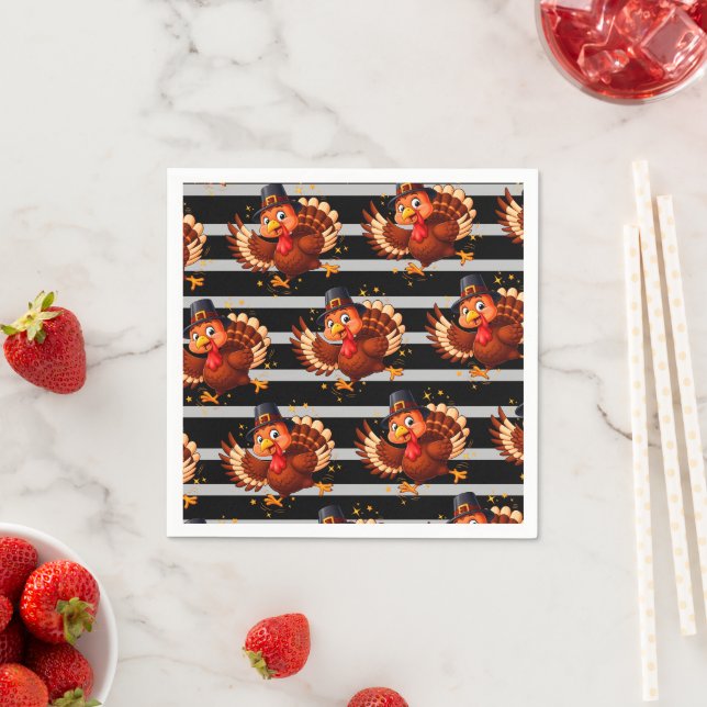 Dancing Turkey Napkin (Insitu)