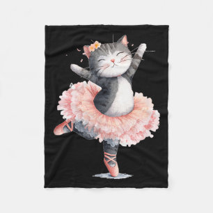 Dancing Tutu Cat Costume For Cats Lovers  Fleece Blanket