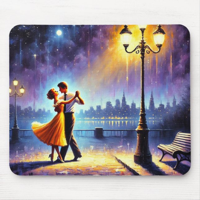 Dancing underneath the lamppost mouse pad (Front)