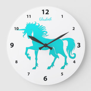 Dancing Unicorn Silhouette Clock
