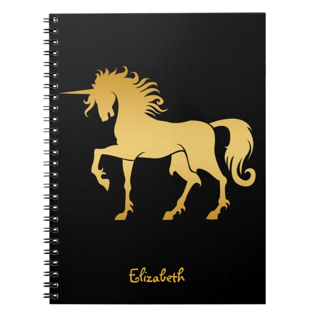 Dancing Unicorn Silhouette Notebook (Front)