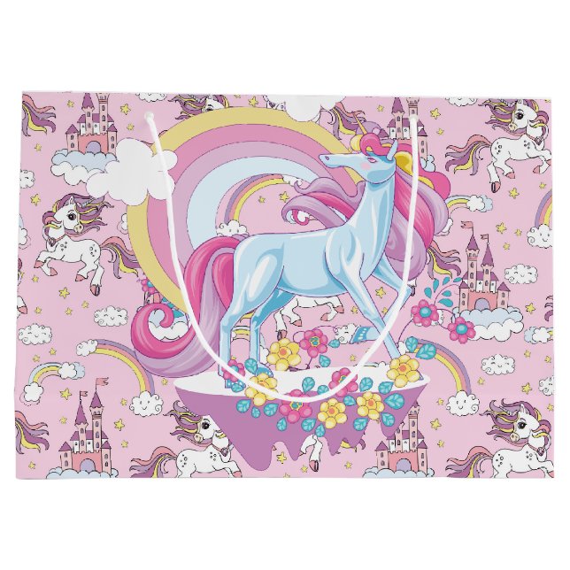 Dancing Unicorns Large Gift Bag (Back)