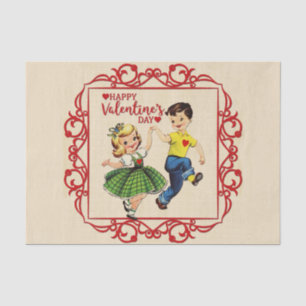 Dancing Valentine Sweethearts Tissue Paper