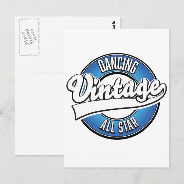 Dancing vintage all star logo postcard (Front/Back)