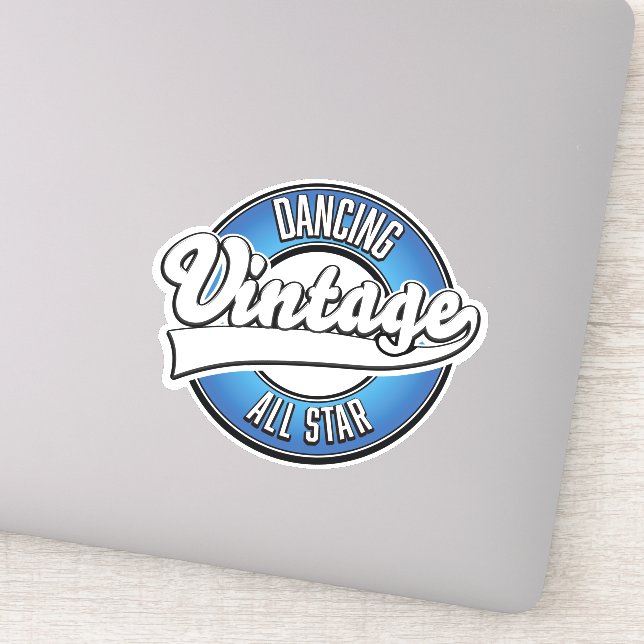 Dancing vintage all star logo sticker (Detail)