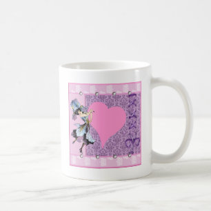 Dancing vintage flower fairy pink design by LeahG Coffee Mug