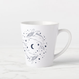 Dancing Whales Latte Mug
