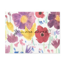 Dancing Wildflowers Postcard