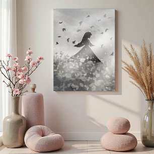 Dancing with birds I Canvas Print