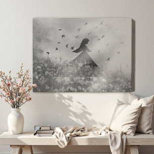 Dancing with birds II Canvas Print